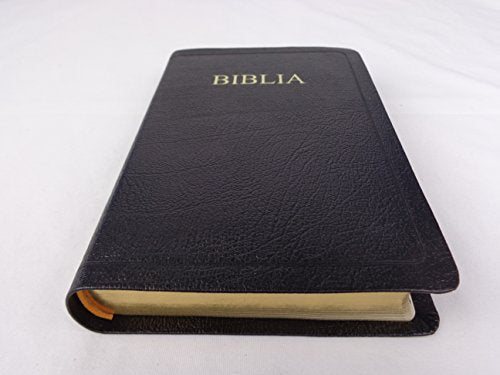 Black Genuine Leather Romanian Bible / Thumb Index, Golden Edges / Biblia sau Sfanta Scriptura Cu Trimiteri / Words of Christ in Red / Traducerea Dumitru Cornilescu 057TI Series 2015 Print